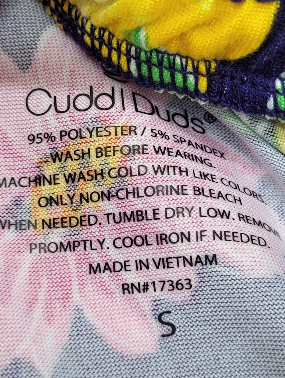 Cuddl Duds Pajama Set Capri Pockets Pink Yellow Lemon Floral 2pc Headband NEW - Picture 6 of 8